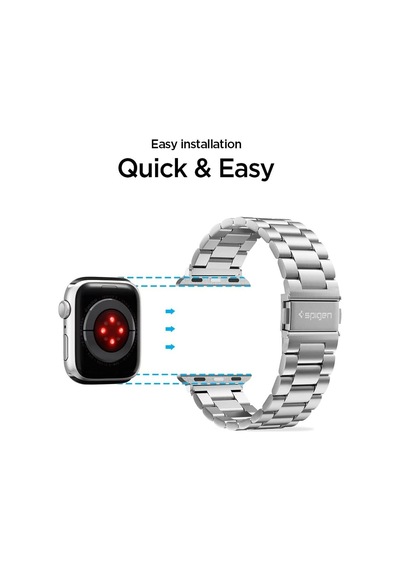 Apple Watch 44mm / 42mm Seri 1/2/3/4/5/6/se İle Uyumlu Kayış Modern Fit Silver - 062mp25404 Çok Renkli