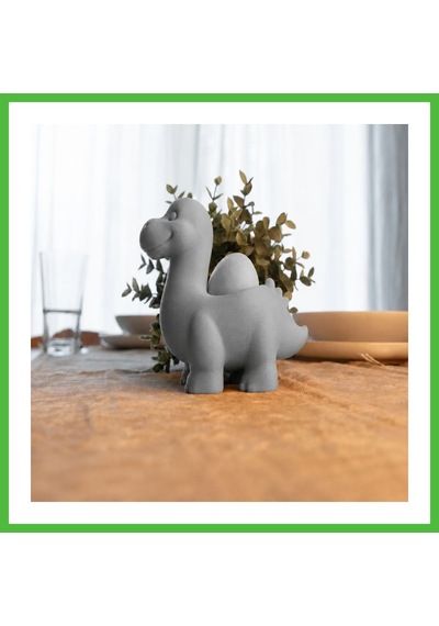 Vaveni 3d Baskı Dinozor Yumurtalık - Sevimli Eggosaurus Yumurta Tutucu-gri Arz
