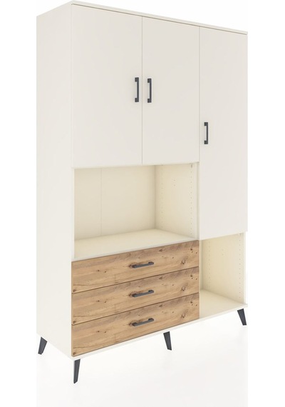Hyperion Dolap 6 Raflı 3 Çekmeceli 3 Kapaklı 132x44x195 Aytaş... Aytaşı