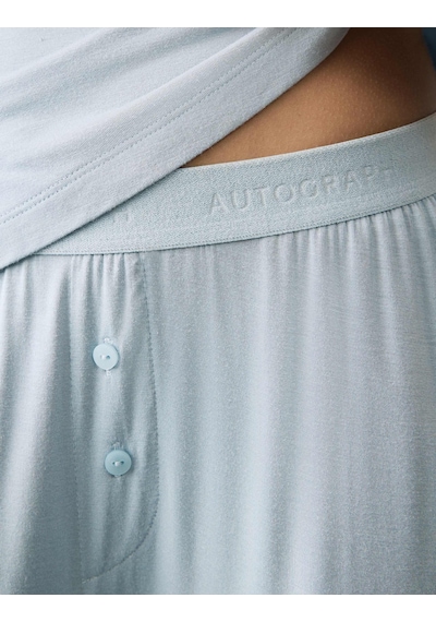 Marks & Spencer Autograph Pijama Altı T37001055A Açık Mavi