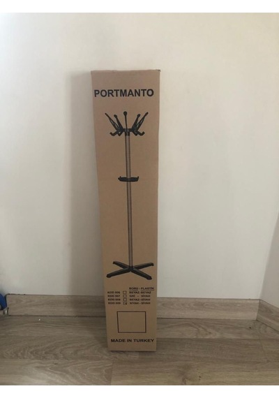 Ayaklı Askılık Lüx Portmanto Siyah