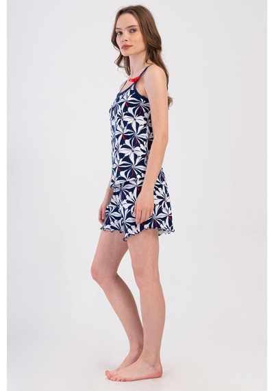 Yake Store Kadın P.suprem Ip Askılı Fıyonklu Bıbılalı Etegı Oval Sort Takım - Navy Blue Çok Renkli
