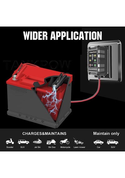 Tr 1.5-amp Akıllı Araç Akü Şarj Cihazı, 6v Ve 12v Otomotiv Akü Şarj Cihazı Pil Koruyucusu, Damlama Şarj Cihaz