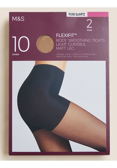 Marks & Spencer 2'li Flexifit 10 Denye Külotlu Çorap Seti Bej