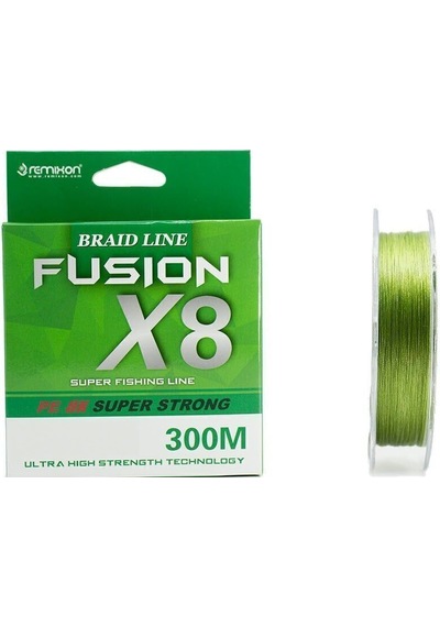 Remixon Fusion 0.30mm 300m Green 8 Kat İp Olta Misinası 20kg Çeker