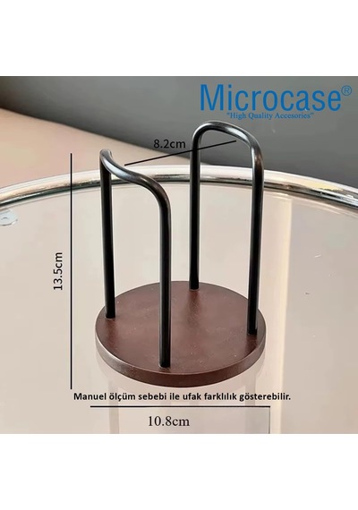 Microcase Ahşap Görünümlü Bardak Tutucu Düzenleyici Tek Bölmeli Al5435 Gümüş Diğer