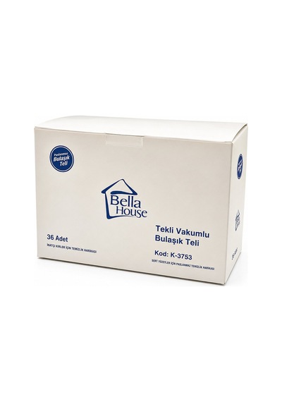 Bella House Bulaşık Teli Vakumlu Paslanmaz 15gr- 36'li Paket
