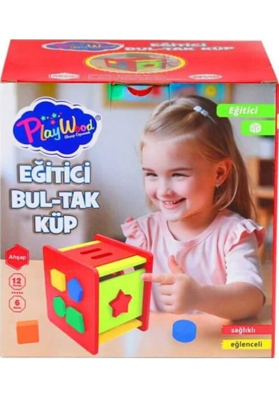 Eğitici Ahşap Bul-tak Küp El-göz Koordinasyonu Ve Zeka Oyuncağı