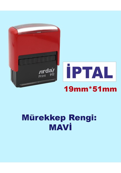 İptal Kaşesi 912 ( 51 MM x 19 MM ) Otomatik Kaşe