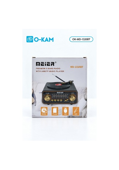 O-kam Ok-1320bt Bluetooth Plak Görünümlü Şarjlı Retro Radyo
