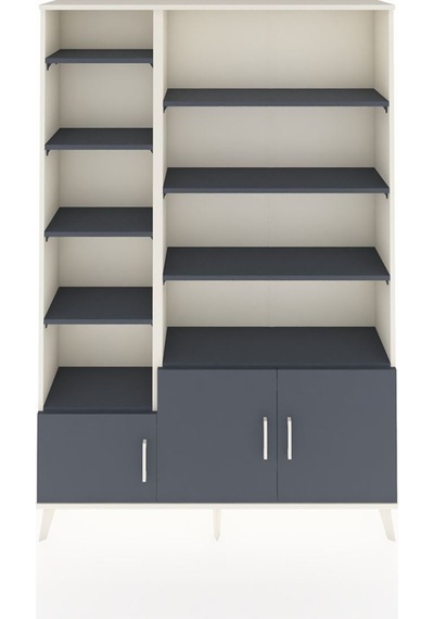 Arges Dolap 10 Raflı 3 Kapaklı 132x30x195 Aytaşı-antrasit/ant... Aytaşı