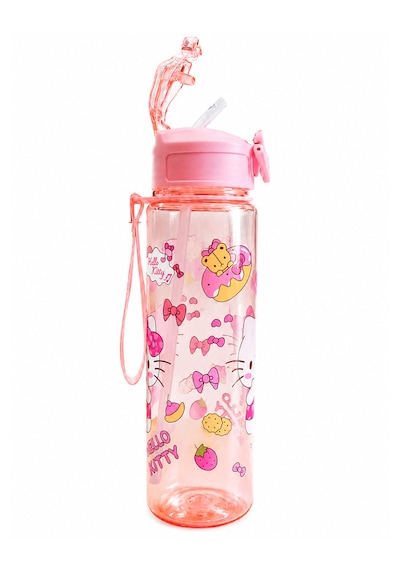 Fenomen Hello Kity Pipetli Matara 750 Ml Büyük Boy Askı Aparatlı Çantanın En Şirin Eşyası Hello Kity Matara Pembe