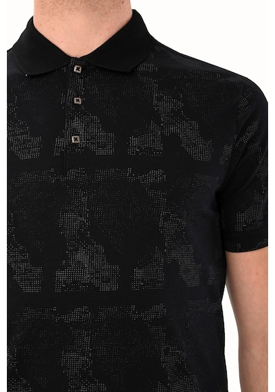 Erkek Siyah Gri T-shirt Polo Yaka Siyah - Gri