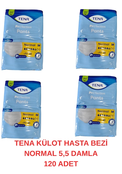 Tena Külot Hasta Bezi Normal 5,5 Damla Medıum Beden - 120 Adet M