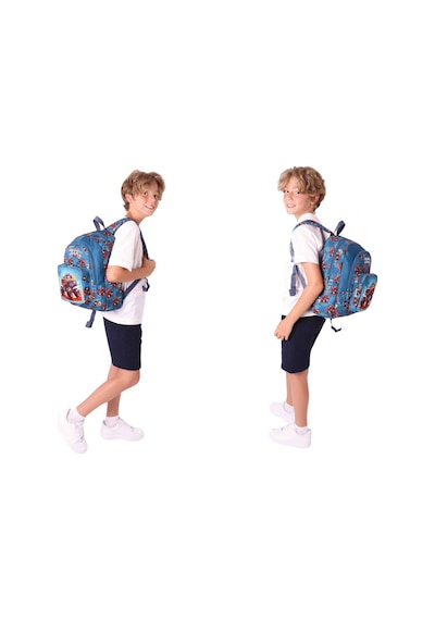 Kaukko Kids Erkek Çocuk Arazi Aracı Baskılı Üçlü Okul Çanta Seti Okul Çantası+beslenme Çantası+kalemlik Kırmızı - Yeşil