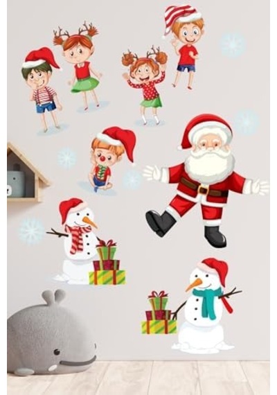 Baba Ve Sevimli Çocuklar Çocuk Odası Stickeri Acı Kahve