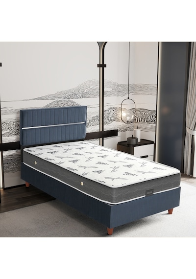 120x200 Stil Lacivert Comfort Yatak Baza Başlık Seti 3 Ü Bir Arada Konuma Özel Teslimat