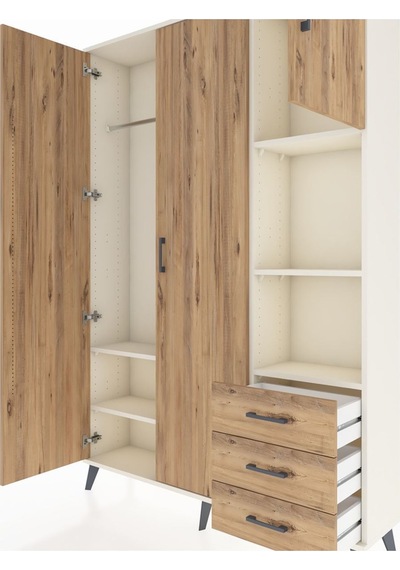 Arges Dolap 5 Raflı 3 Çekmeceli Tek Askılı 132x30x195 Aytaşı-çam/çam Atlas Çam/atlas Çam Arges Dolap 5 Raflı 3 Çekmeceli Tek Askılı 132x30x195 Aytaşı-çam/çam Atlas Çam/atlas Çam