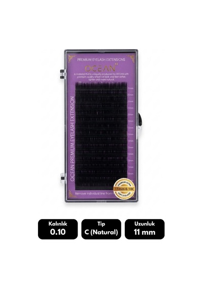 Ocean 0.10c Natural Kıvrım 11 Mm Soft Eyelash Doğal İpek Kirpik 16'lı