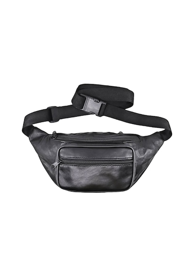 Lederax %100 Hakiki Deri Freebag Bel Çantası Siyah 001