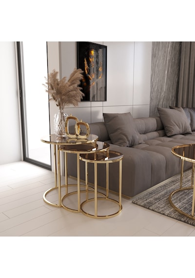 Armoni 3'lü C Zigon Gold Kaplama Bronz Cam