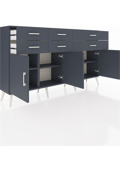 Arges Konsol 3 Raflı 6 Çekmeceli 4 Kapaklı 176x30x99 Antrasit-antrasit Antrasit - Antrasit Arges Konsol 3 Raflı 6 Çekmeceli 4 Kapaklı 176x30x99 Antrasit-antrasit Antrasit - Antrasit