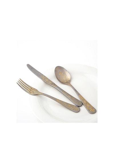 Jumbo Antique 12 Kişilik 84 Parça Antika Gold Çatal Kaşık Bıçak Takımı