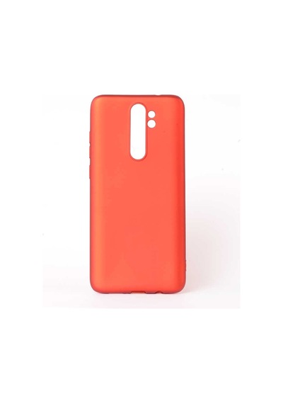 Noktaks - Xiaomi Uyumlu Xiaomi Redmi Note 8 Pro - Kılıf Mat Renkli Esnek Premier Silikon Kapak - Kırmızı
