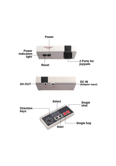 Geeksen Mini Tv Oyun Konsolu 8 Bit Retro Video Oyun Konsolu Dahili 500 Oyun Taşınabilir Oyun Oyuncusu Oyun Konsolu