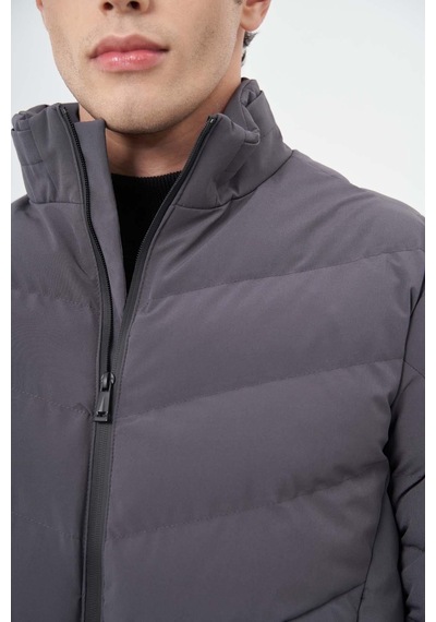 İmza Koyu Antrasit Dolumlu Hakim Yaka Slim Fit Dar Kesim Klasik Mont 1007245153 Koyu Antrasit