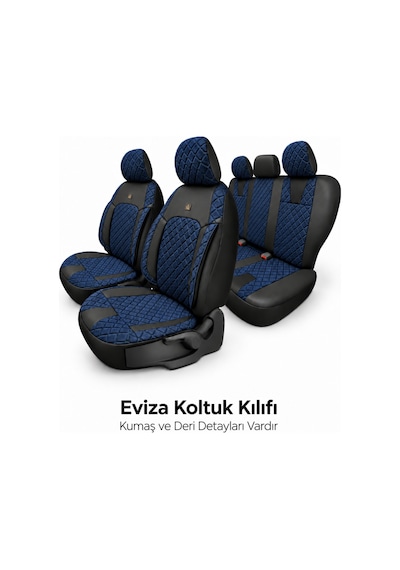 Mini Cooper 2014 Ve Sonrası Uyumlu Monaco Serisi Lacivert Oto Koltuk Kılıfı
