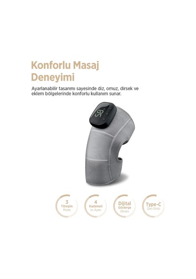 Polosmart Psc122 Isıtmalı Ve Titreşimli Diz Omuz Masaj Cihazı Dijital Ekranlı Şarjlı Masaj Aleti