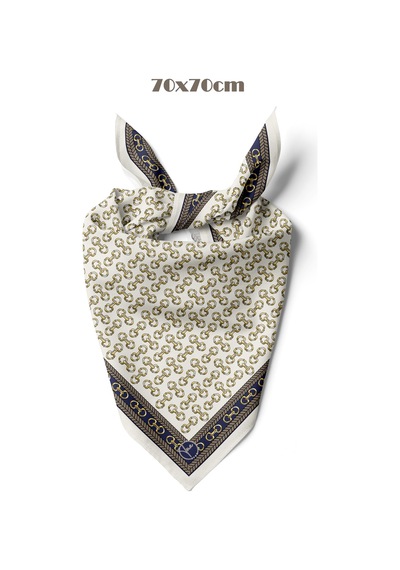 Eyer Motif Desen 70 70cm Bandana/fular Çok Renkli