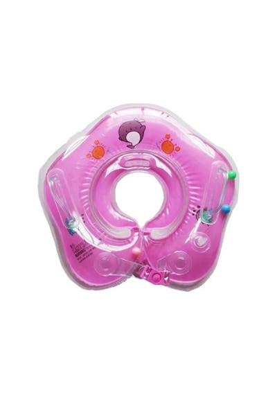 Deniz Havuz Emniyet Kilitli Bebek Yüzme Boyun Simidi Pembe