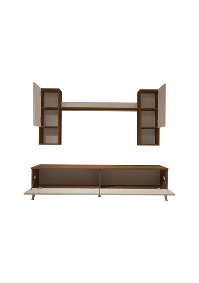 Decoraktiv Eko 5da Mdf Std Silver Tv Ünitesi Tv Sehpası Ceviz - Beyaz