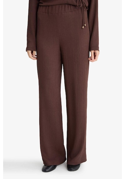 Defacto Straight Fit Düz Paça Bürümcük Pantolon C0200ax25aubn539 Kahve