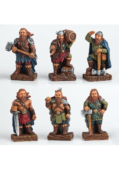 Veronese Minyatür 6 Vikingli Savaşçı Figür Seti 7,5cm