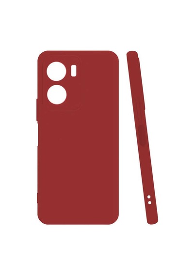 Vivo Y16 Kılıf Kamera Korumalı Silikon Rubber Arka Kapak Kırmızı