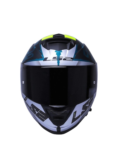 Ls2 Storm 2 Sprinter Full Face Siyah Vizörlü Motosiklet Kaskı Siyah - Gri - Cobalt