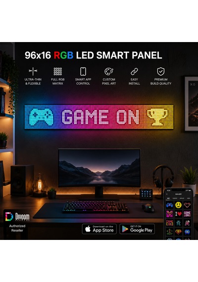 Matrix Esnek Yapışkanlı Led Panel 96x16 Rgb