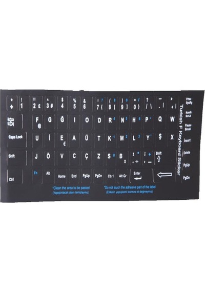 Addison 300162 Türkçe F Black Klavye Sticker