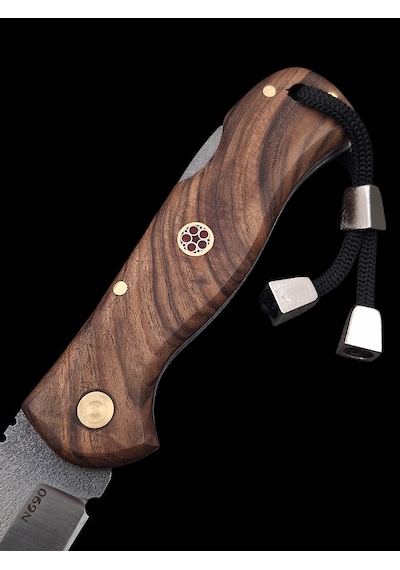 N690 Böhler Çelik Outdoor Kilitli Kamp Çakı Dayanıklı Ve Ergonomik Tasarım Koyu Kahverengi