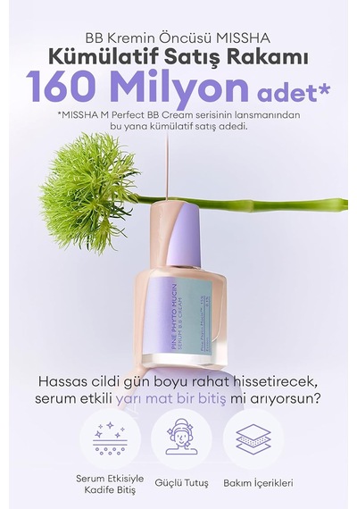 Kadife Bitişli Serum Bb Layering Fit Pine Phyto Mucin Serum Bb Cream Spf50+ Pa++++ Bran Bran