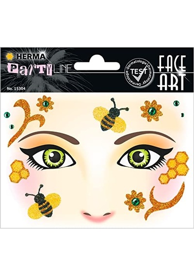 Face Art Decor Yuz Susleme Etiketi Bal Arisi Abanoz