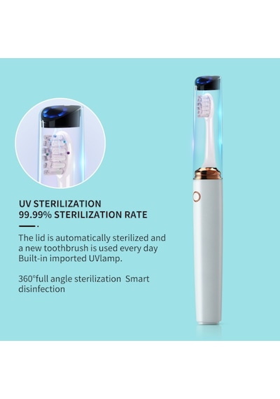 Ht10 Taşınabilir Seyahat Tipi Uvc Sonic Diş Fırçası Kırmızı