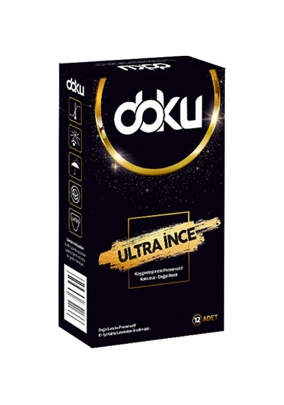 Doku Kayganlaştırıcı Prezervatif Ultra İnce 12 Adet