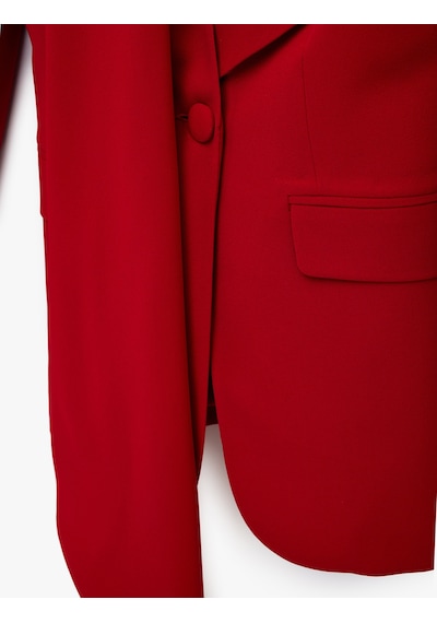 Koton Krep Kumaş Uzun Kollu Cepli Şal Yaka Detaylı Blazer Ceket Kırmızı 6sak50068uw Kırmızı Koton Krep Kumaş Uzun Kollu Cepli Şal Yaka Detaylı Blazer Ceket Kırmızı 6sak50068uw Kırmızı