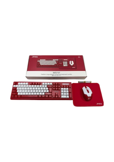 Tr Jedel Ws737 Wireles Klavye Mouse Pad 800-1200-1600 Dpı 1 Aa Battery 3 Million Times Switch Optik