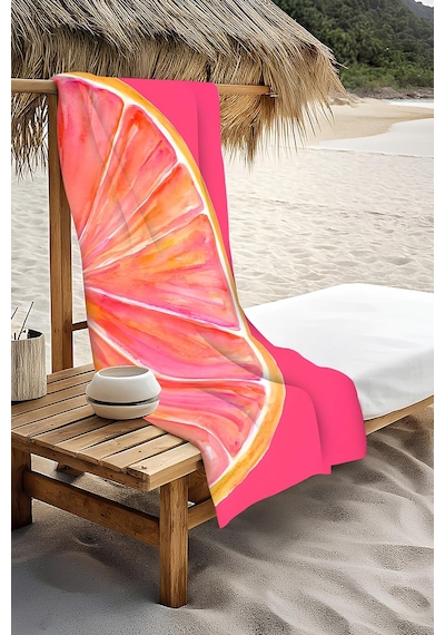 Dijital Baskı Plaj Deniz Havlusu 80 X 160 Cm Peştamal Hvl0275 Renkli