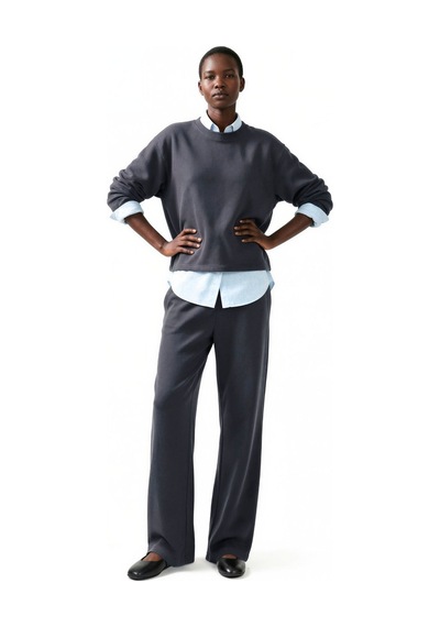 Hiccup 2 Parçalı Pamuklu Sweatshirt Set Gri